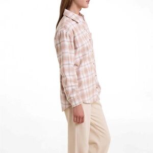 nuuds Beige Plaid Button Down Shirt